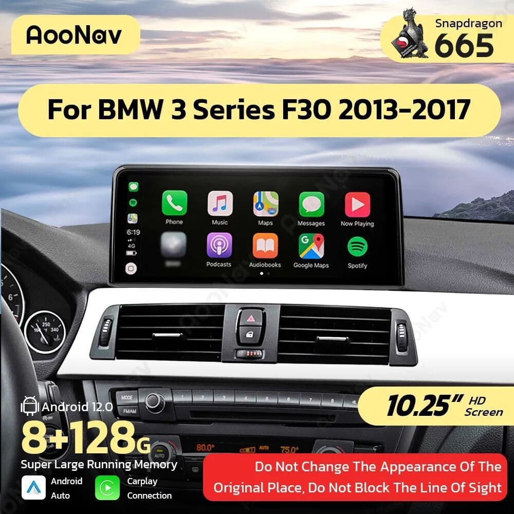 For BMW 3 Series F30 2013-2017 Car Navigation Multimedia Upgrade Android Large Screen All-in-One Unit