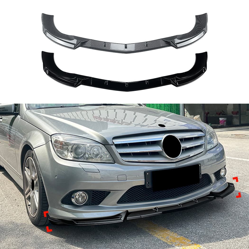 Suitable for Mercedes-Benz C-Class W204 Early 2007-2010 AMG Line Front Bumper Front Lip Front Shovel Exterior Modification