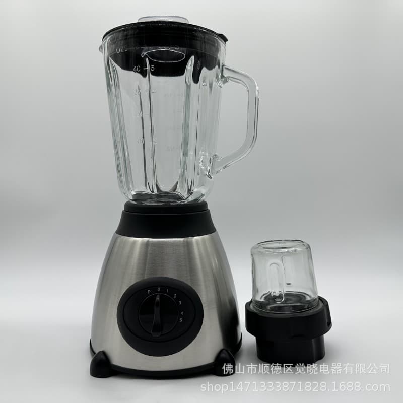 Home Appliance - Blender/Food Processor - 1500W Powerful Motor Stainless Steel Material 6-Cup Capacity 2 Speeds