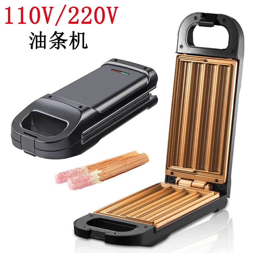 110v American Standard Cross-border Fryer machine household double-sided heating bread maker waffle machine Latin fruit machine waffle stick
