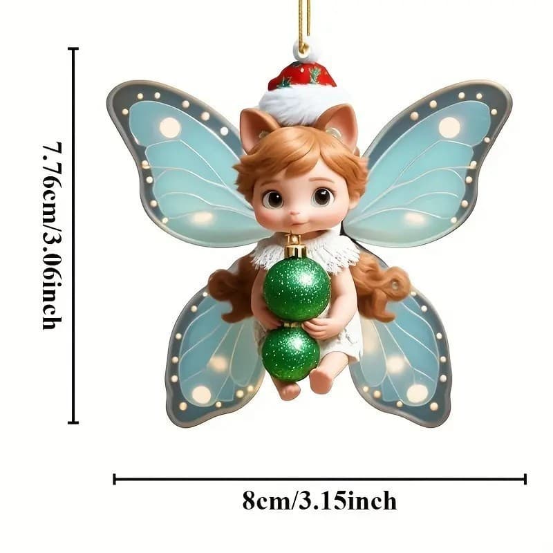 Cross-border new cute little angel holiday pendant acrylic flat car pendant home party decoration angel