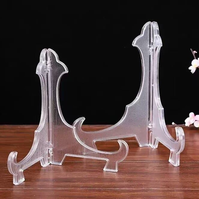 Vinyl record decorative stand tea cake plate holder clock medal drawing board photo frame ornament plastic frosted transparent