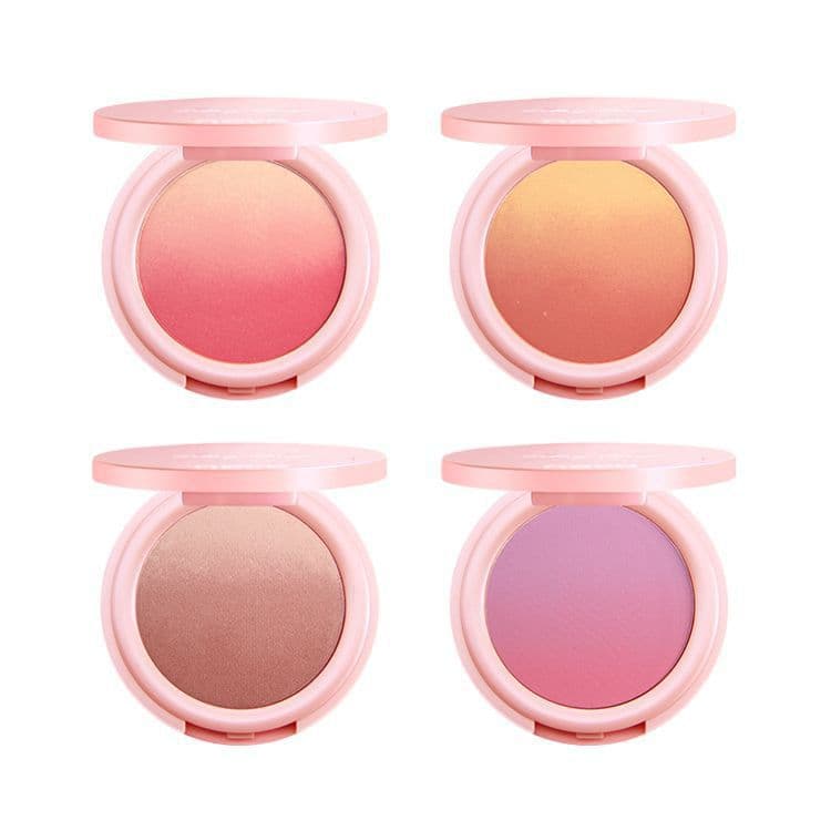 Custom OEM Two-Tone Pink Gradient Blush Natural Makeup Manufacturer Cross-Border Cosmetics Factory