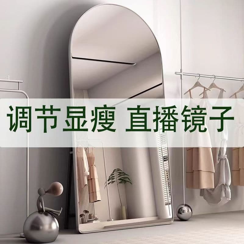 Clothing Store Special Mirror Slim Full Body Beauty Floor Mirror Premium Wall Mounted Dormitory Free Shipping Brightening Movable Women