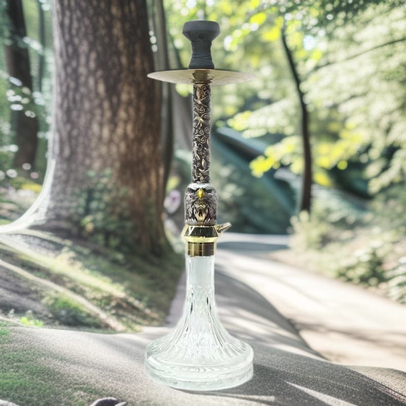 Cross-border factory source Arabic hookah double eagle head hookah craft resin creative hookah