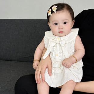 Baby Bodysuit Dress Summer Thin Baby 100 Days Dress Romper Fashionable Crawling Suit Summer Clothes
