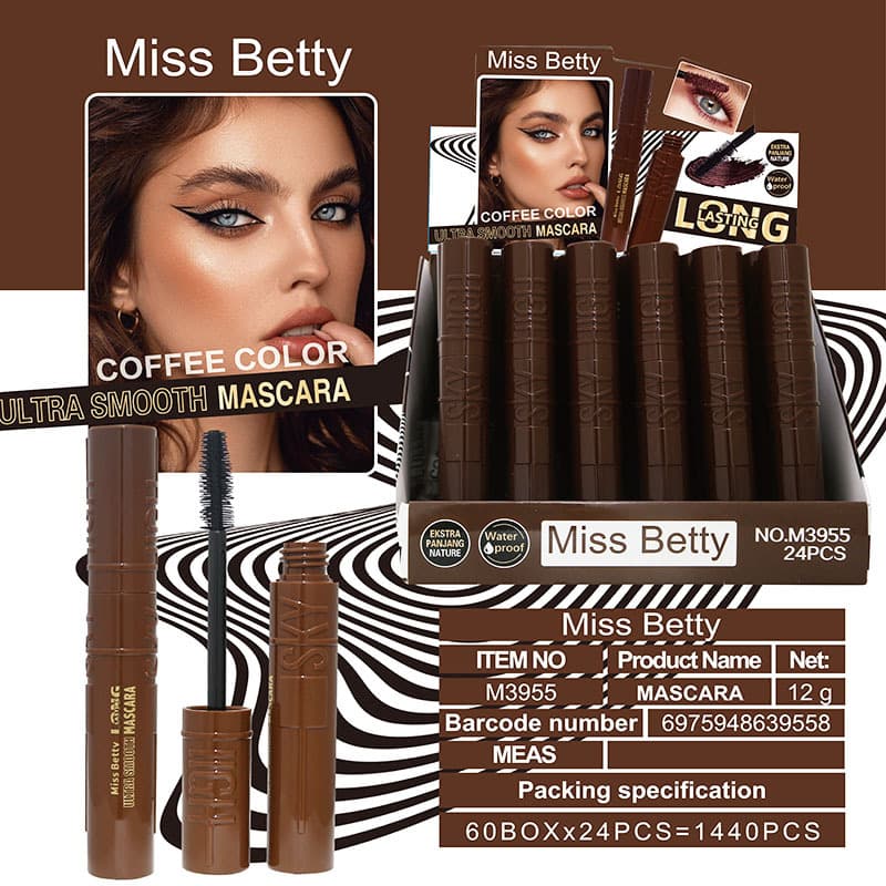 New Product Export Cross-border MissBetty Voluminous Curling Waterproof Mascara Makeup Wholesale Mascara Cream
