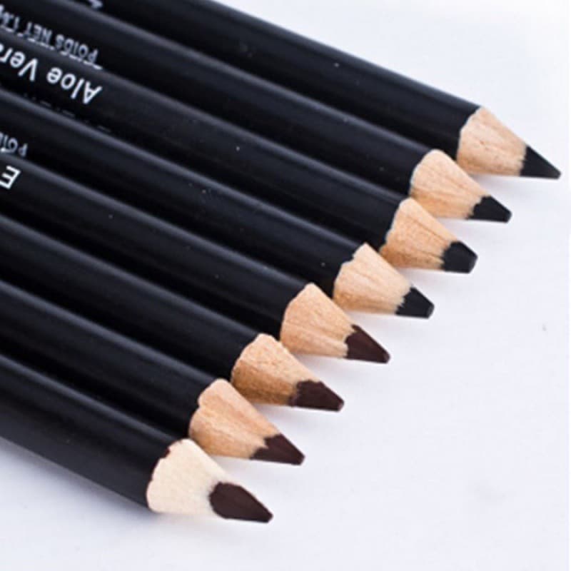 Dropshipping Dual-Use Eyebrow Pencil and Eyeliner, Easy to Color, Not Easy to Smudge, Black Coffee Brown, 12 Pieces per Pack