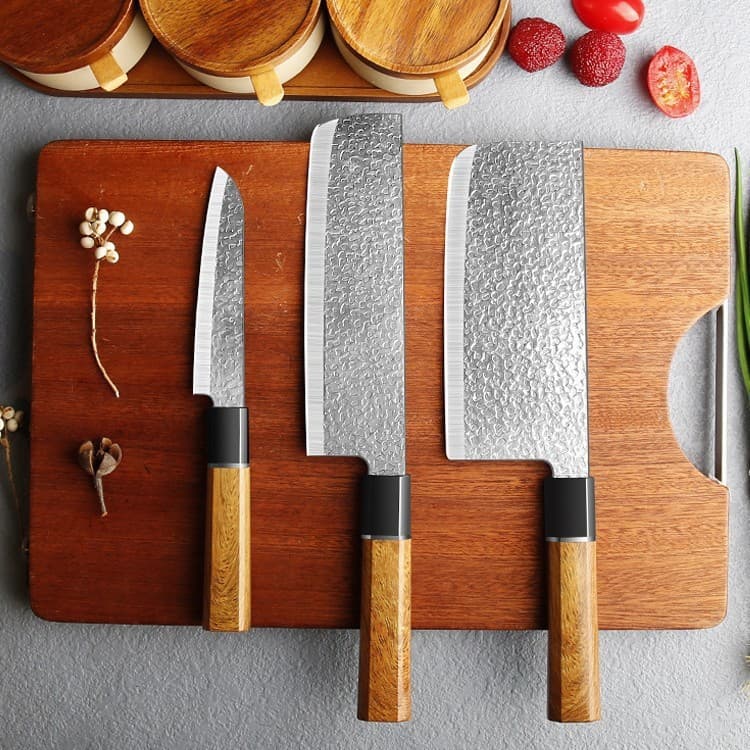 Factory Direct Home Chef Knife Sushi Knife Sharp Kitchen Knife Forged Pattern Non-Stick Chef Knife Women's Special