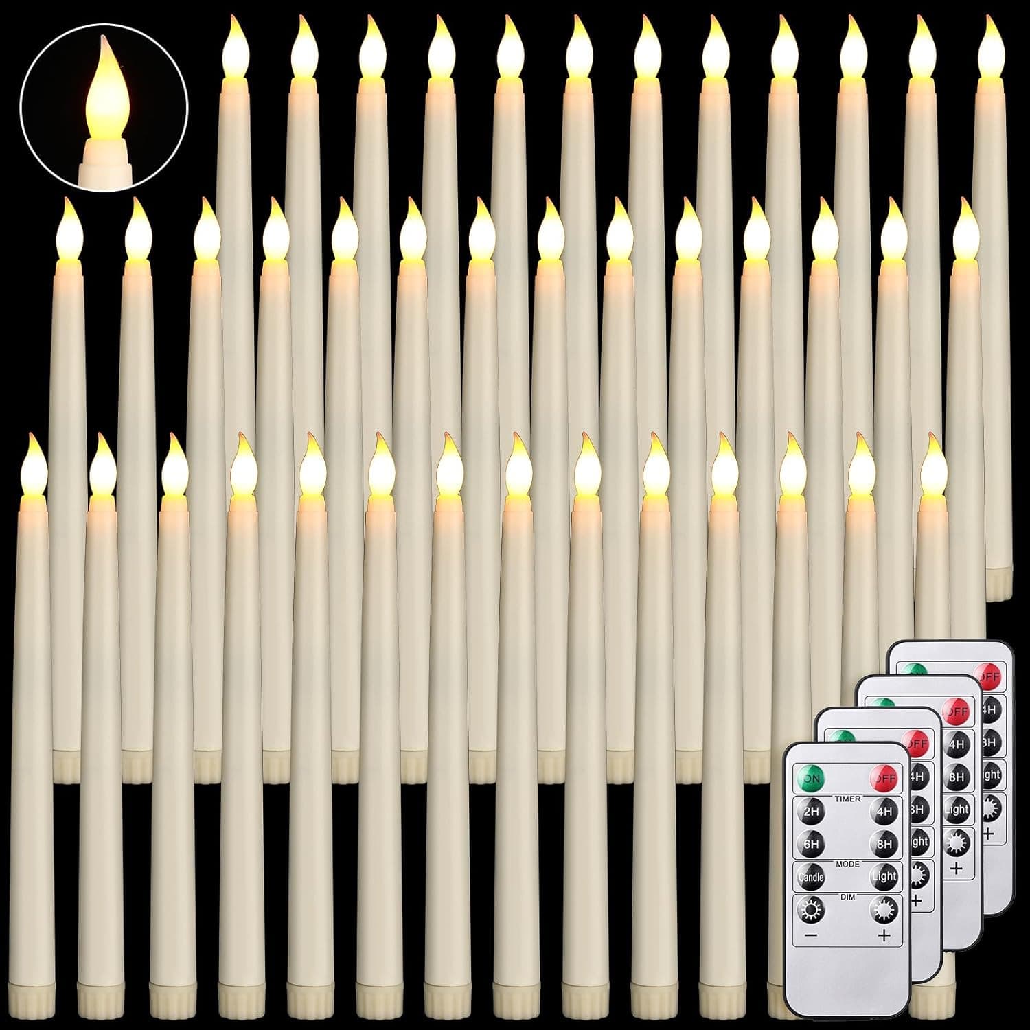 Halloween Christmas Cross-border LED Electronic Candle Light Long Stem Candle for Western Restaurant Wedding Candlelight Dinner