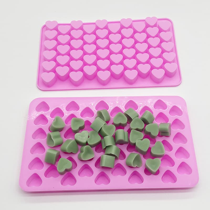 Mini 55 Heart-Shaped Chocolate Silicone Mold DIY Love Non-Stick Silicone Cake Mold Cake Accessory Decoration