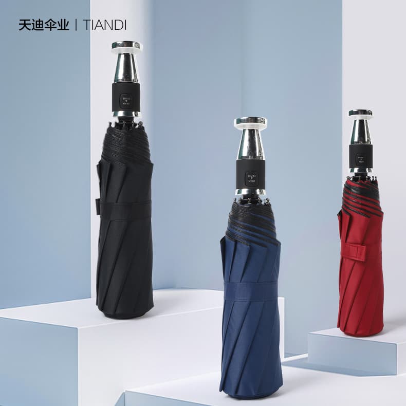 Full-Automatic Umbrella Rolls-Royce 10-Bone Automatic Sun-Proof Umbrella Three-Fold Advertising Business Sun Umbrella