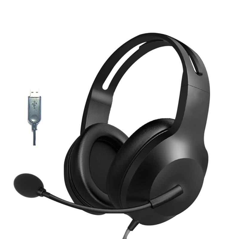 K20Ud English Listening and Speaking Test Online Course Student Practice Wireless Control Headset USB Call Noise Reduction