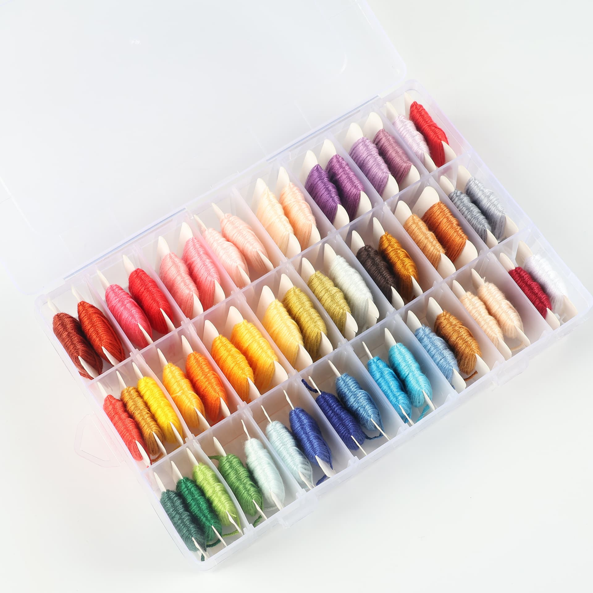 Custom 50-Color Cross-Stitch Thread Set 8 Meters Hand Embroidery Accessories Sewing DIY Bracelet Weaving Embroidery Thread Boxed