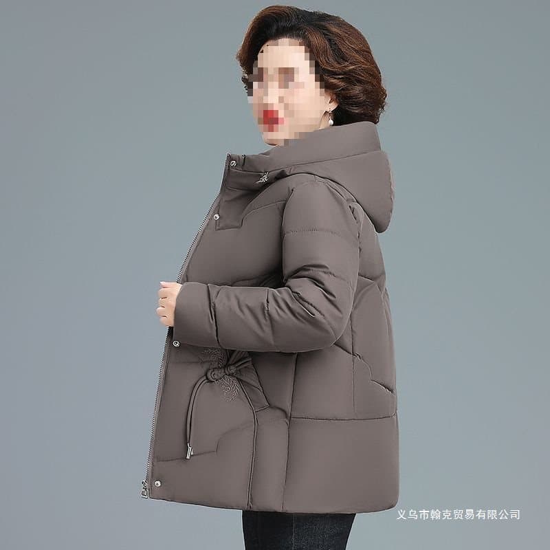 Mid-length cotton-padded winter coat, 2025, thickened and loose-fitting, new style for middle-aged and elderly women, winter cotton-padded jacket/coat.