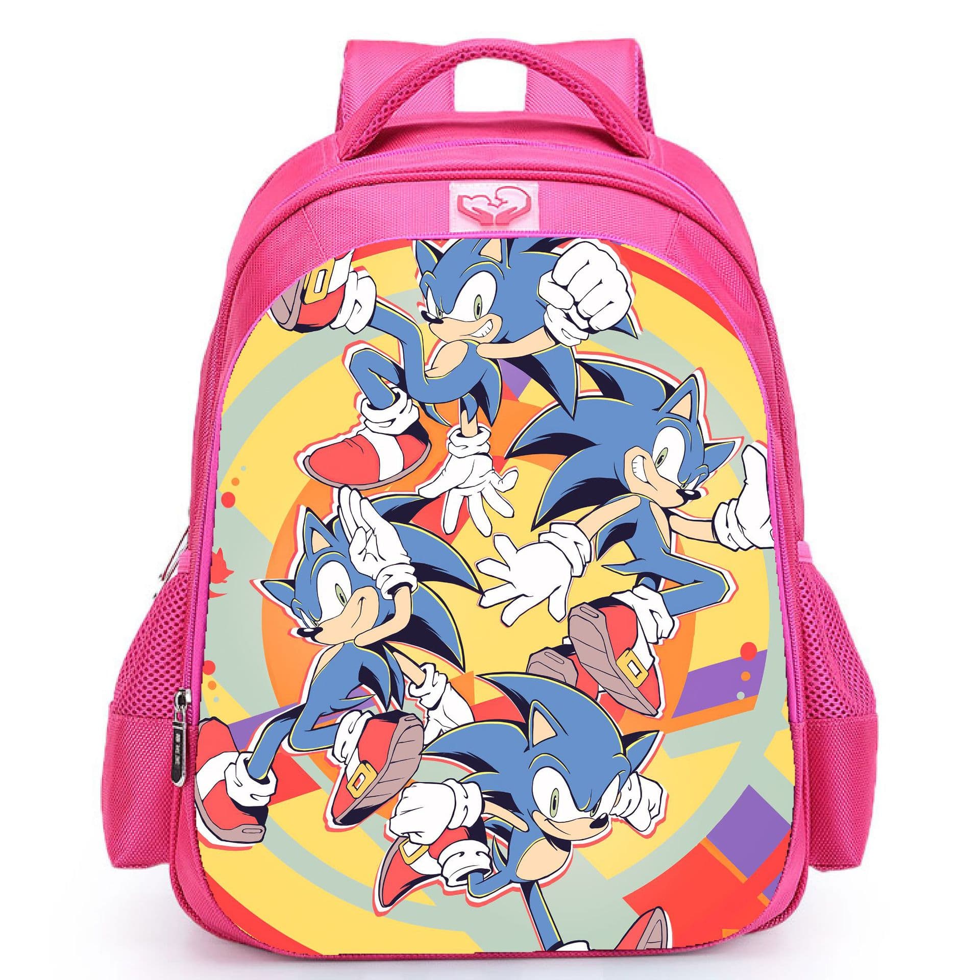 Sonic Kids Backpack Elementary School Student Cartoon Print Double Shoulder Bag