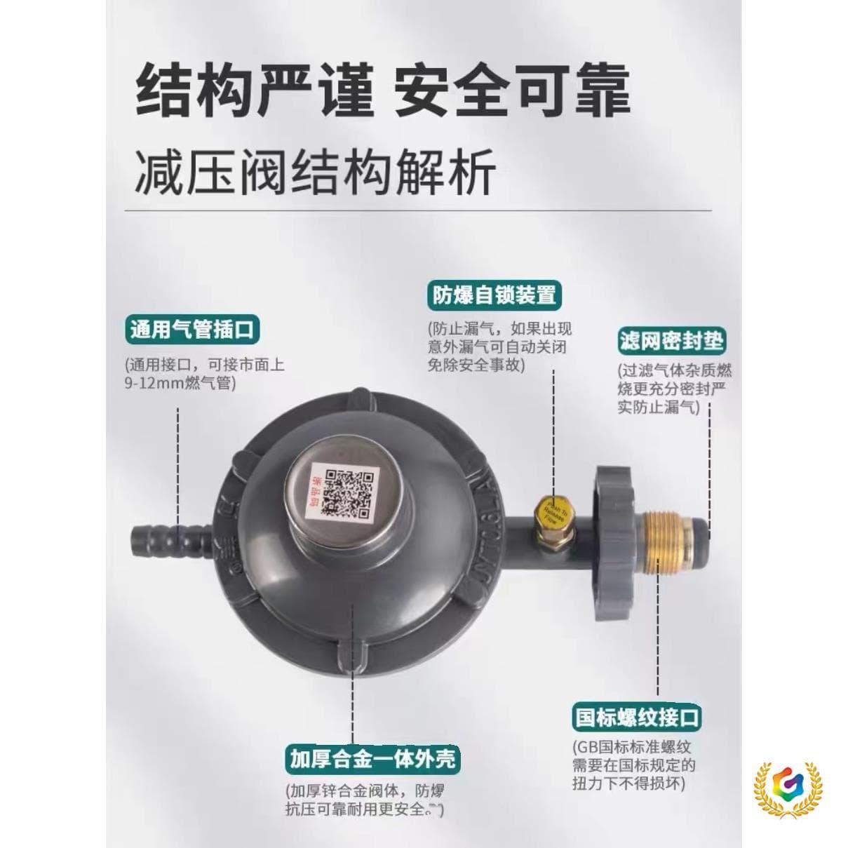 ✅ Wanmei Household New National Standard 0.6 Non-Adjustable Low-Pressure Valve for Leak-Proof LPG Gas Valve, Gas Regulator