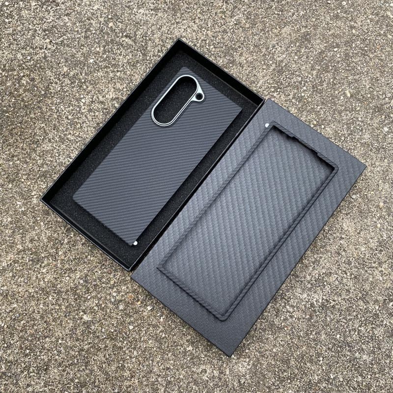 Suitable for Samsung Zfold6 Kevlar mobile phone case folding screen Flip6 carbon fiber pattern heat dissipation new protective cover