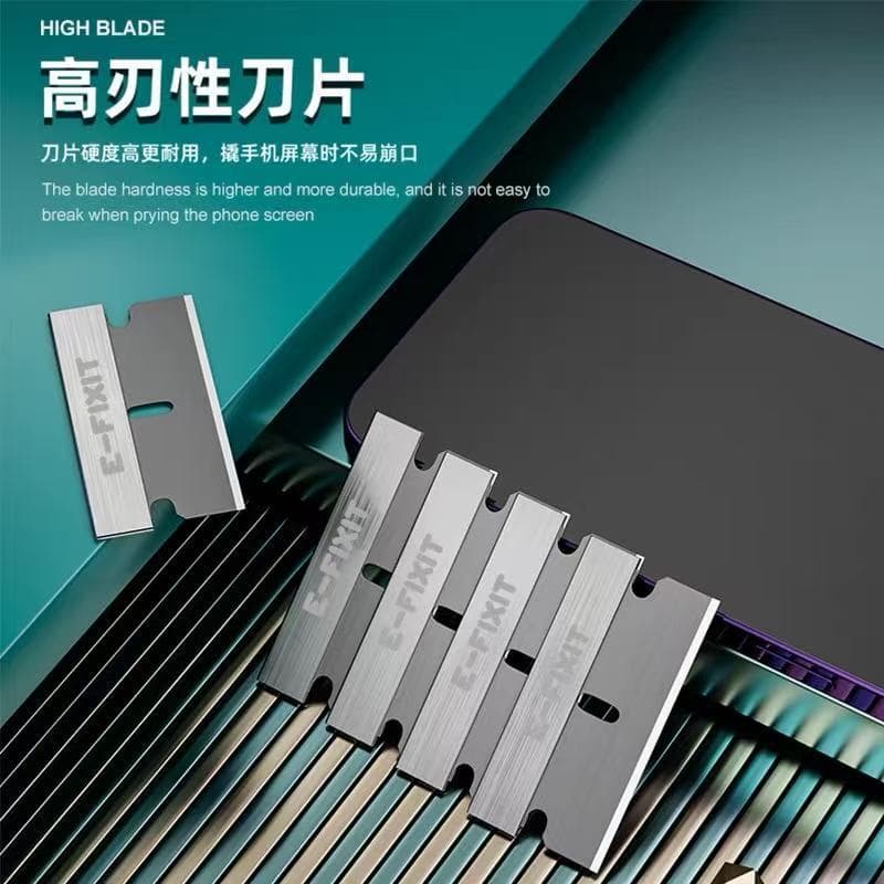 Industrial Single-Sided Security Razor Blade Black Blade Utility Knife Foot Knife Blade Sharp Durable Phone Repair Disassembly Glue Removal Blade