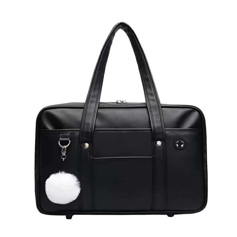 Japanese Student Handheld Uniform Travel Commuting Briefcase PU Material Laptop Bag Shoulder Bag School Bag