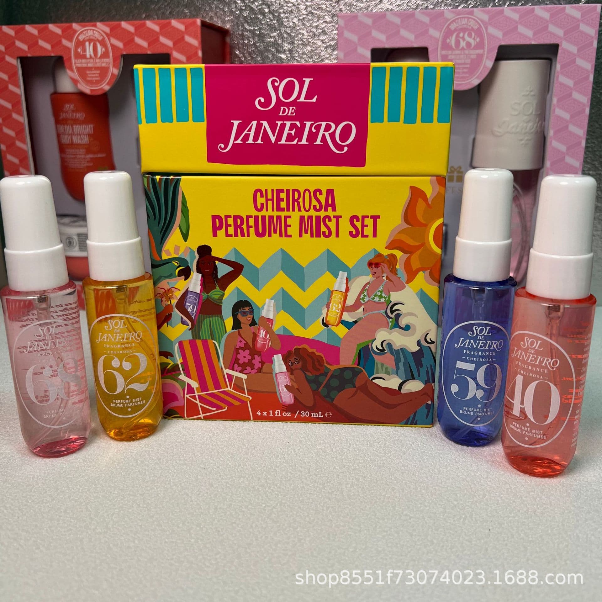Cross-border hot-selling Brazilian SOL DE JANEIRO digital perfume hair and body spray travel set of four