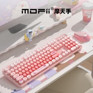 MOFii Wireless Keyboard and Mouse Set, Factory Hot-Selling Sweet Mixed-Color Wireless Keyboard and Mouse Set
