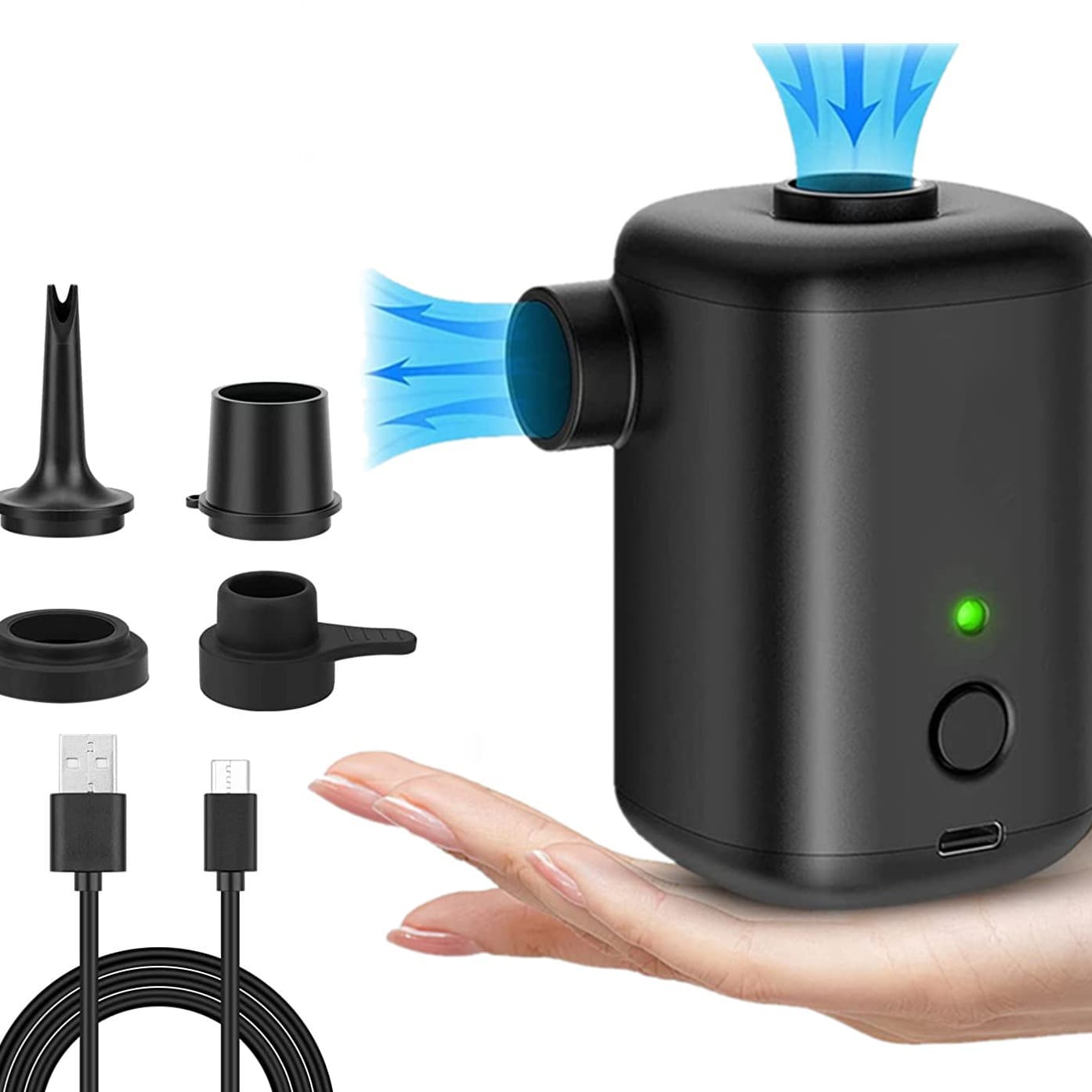 Portable Outdoor Mini Inflatable Pump Home Use Rechargeable Wireless Swimming Pool Inflation Device Car Accessories Air Pump