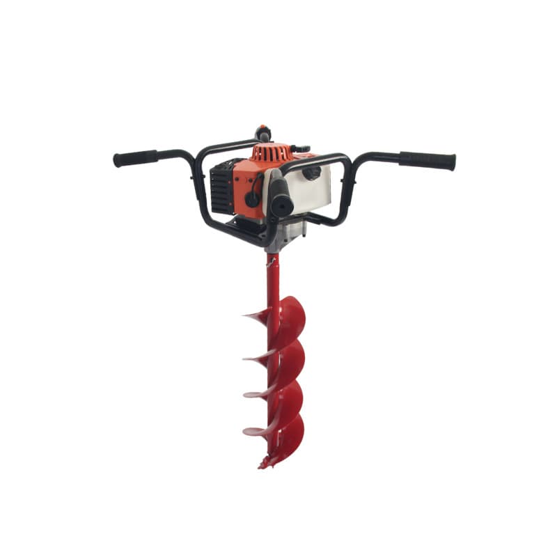 Single Cylinder Air-Cooled 2-Stroke 40.2CC Gasoline Two-Person Earth Auger Spiral Digger Ice Drill Portable