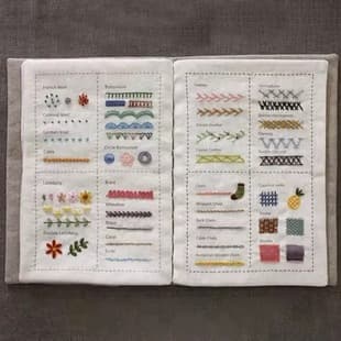 Stitch Book - Embroidery Stitch Pattern Book for Linen Embroidery Enthusiasts