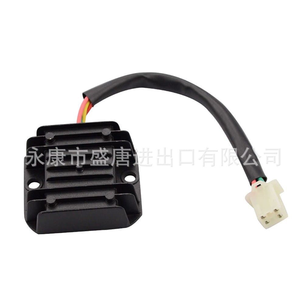 GOOFIT 4-Wire 12V Voltage Regulator Rectifier for GY6 150cc CG 125cc 250cc ATV Off-Road