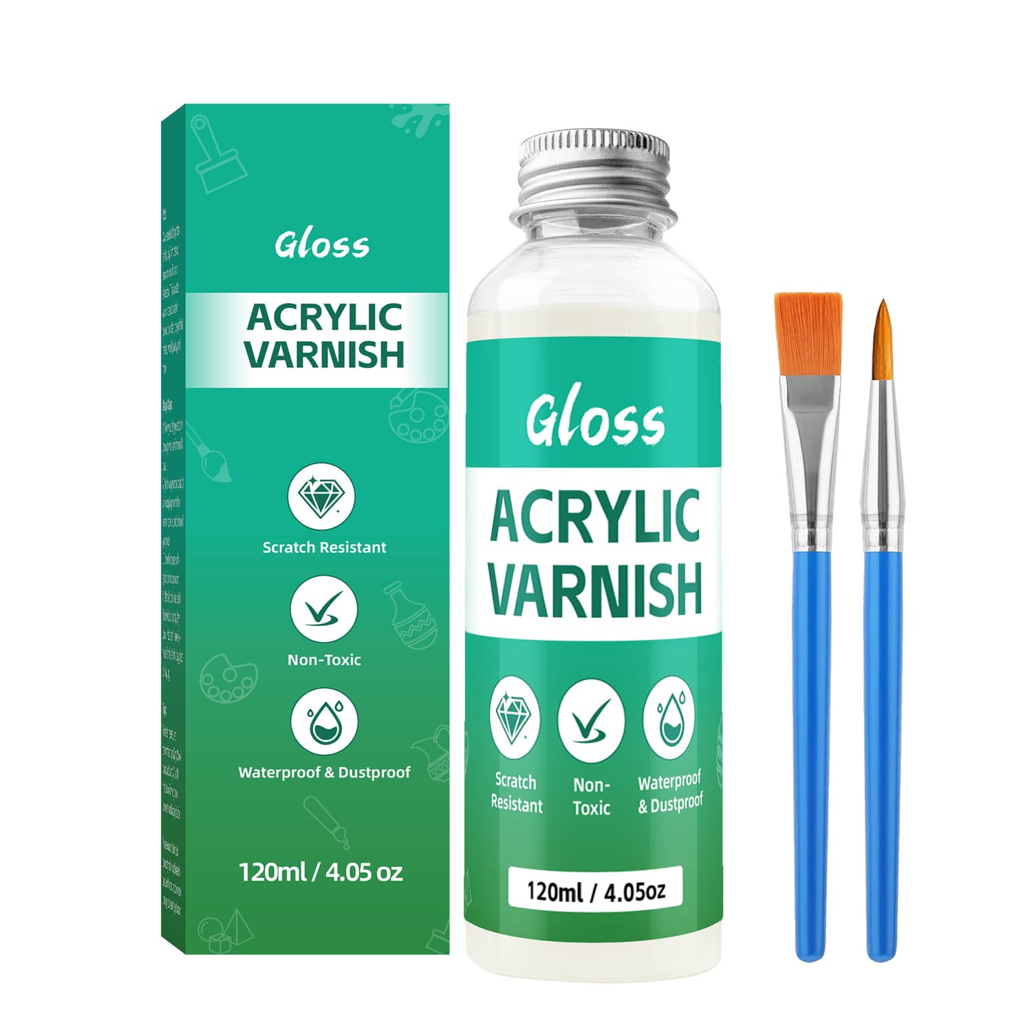 Cross-border Amazon plaster doll oil painting acrylic paint dedicated water-based gloss varnish DIY handmade dustproof gloss oil