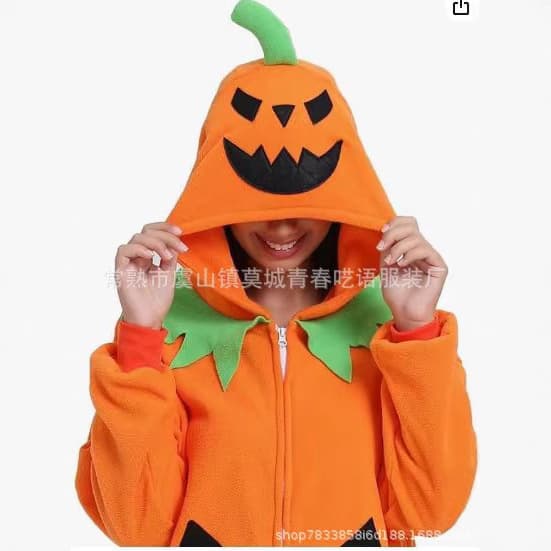 Autumn Winter Jiejieshou Nezha Pumpkin Head Garfield Flannel Cartoon Animal One-Piece Pajamas Unisex Loungewear