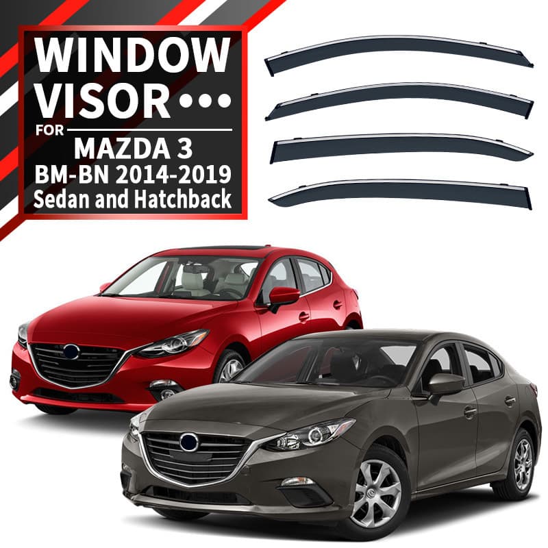 Window Visor Rain Guard Sunshade Spoiler for Mazda 3 Axela MAZDA 3