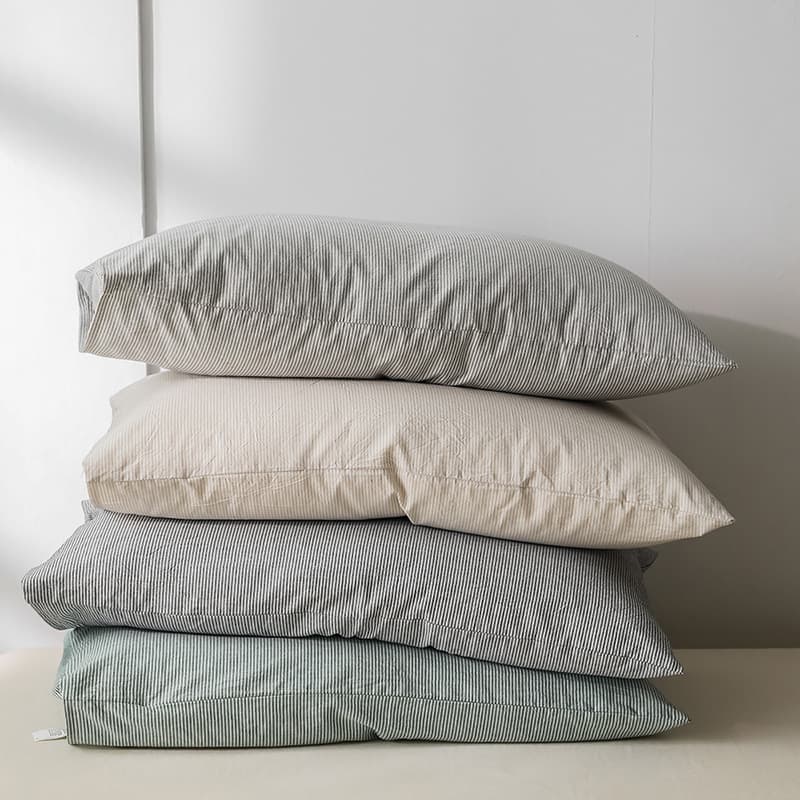Pure Cotton Washed Pillowcase Set Men's Home Use Pillow Protective Cover Single Pillow Core Inner Case Anti-Head Oil Dirt Proof