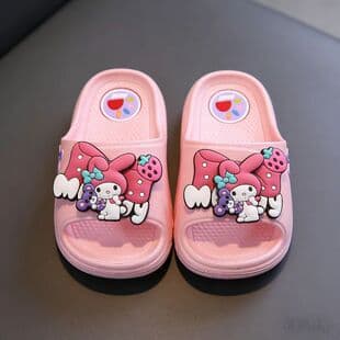Kids Slippers Melody for Girls, Summer New Cute Soft Sole Baby Anti-Slip Princess Cartoon Bathroom Sandals
