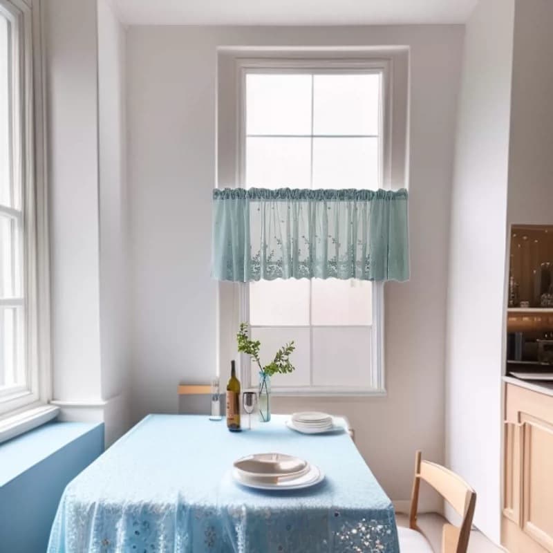 2026 Factory Direct Kitchen Coffee Curtain Small Fresh Ready-Made Rod Pocket Lace Short Curtain