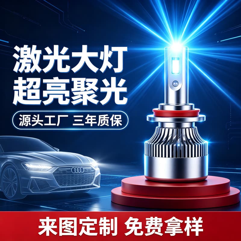 Cross-border Blade Style Car LED Headlight H1/H4/H7/H11/9005/9012 Ultra Bright Super Focused Headlamp