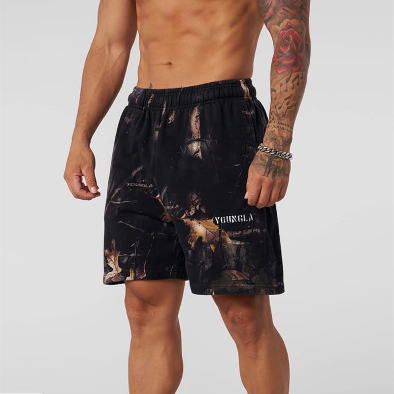 YOUNGLA Summer New Men's 3D Full Print Shorts Jogger Sports Fitness Quick-Dry Breathable Training Beach Shorts