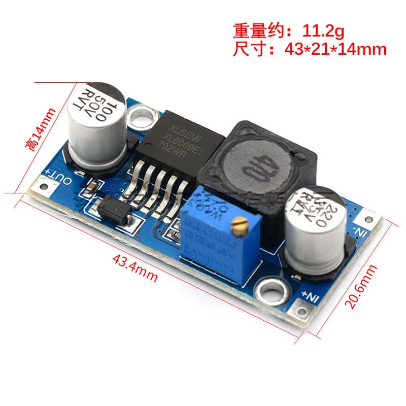 XL6009 DC-DC Boost Converter Power Module Adjustable Output Surpasses LM2577 4A Current