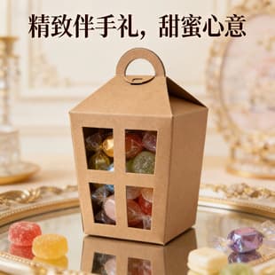Creative Retro Cottage Gift Kraft Paper Gift Box Premium Thickened Wedding Candy Box Packaging