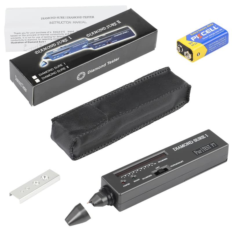 Diamond and moissanite testing kit, thermal conductivity meter, diamond tester, gemstone identification and appraisal instruments and tools