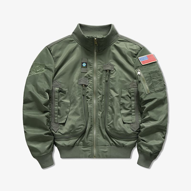 Men's Casual Pilot Workwear Jacket Spring Autumn Baseball Style Trendy Loose Fit Chinese Brand Fashionable Outerwear