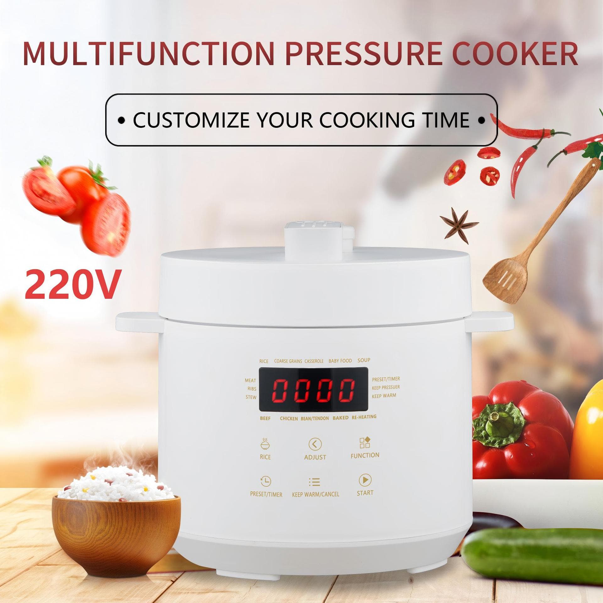 Electric PressureCooker cross-border e-commerce 3 liter 220V mini small electric pressure cooker UK, Europe and Australia