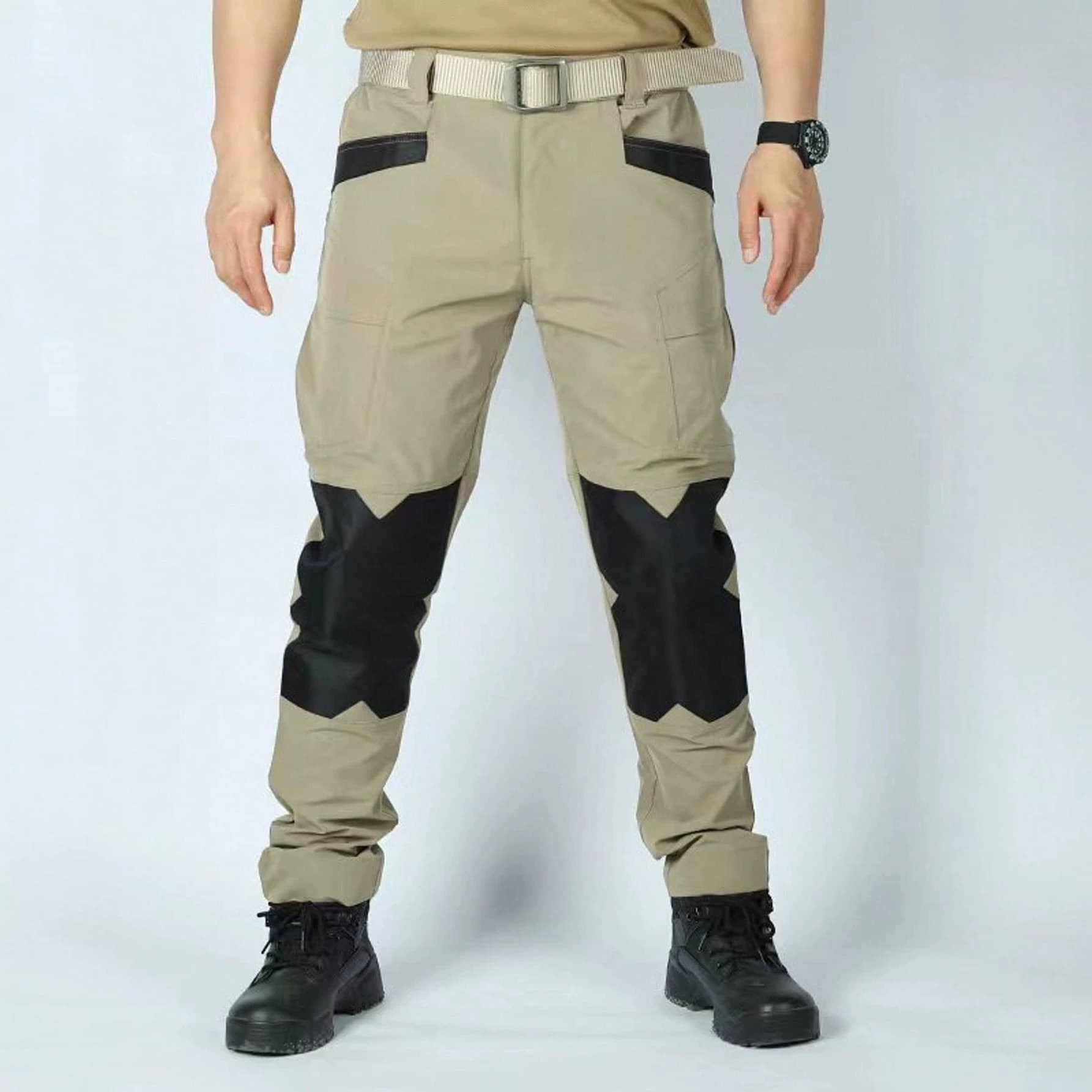 Factory Direct Export Summer Waterproof Color-Block Cargo Pants for Men 2026 Durable Casual Tactical Pants Stock Wholesale