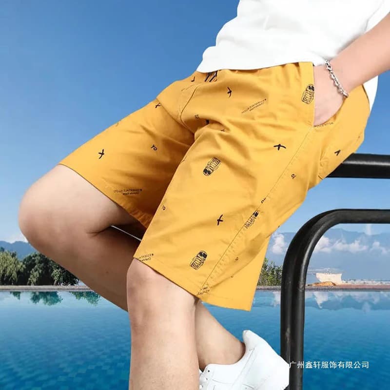 Scarecrow Men's Casual 5-Point Shorts Summer Thin Breathable Loose Straight Shorts Black Blue, Burgundy