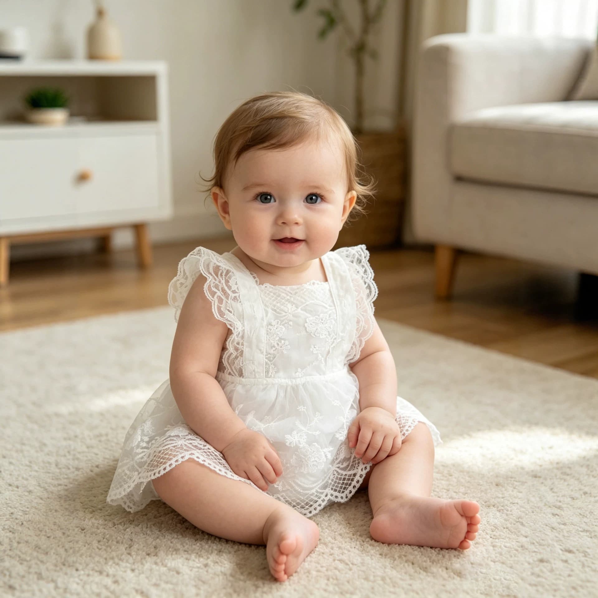 Cross-border summer mesh lace one-piece baby girl's first birthday dress harem baby princess style skirt