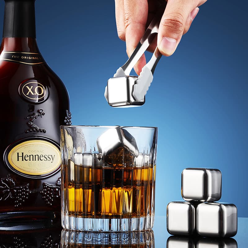 304 stainless steel ice cubes ice stones quick-freeze whiskey metal ice cubes square 27mm ice pellets factory direct