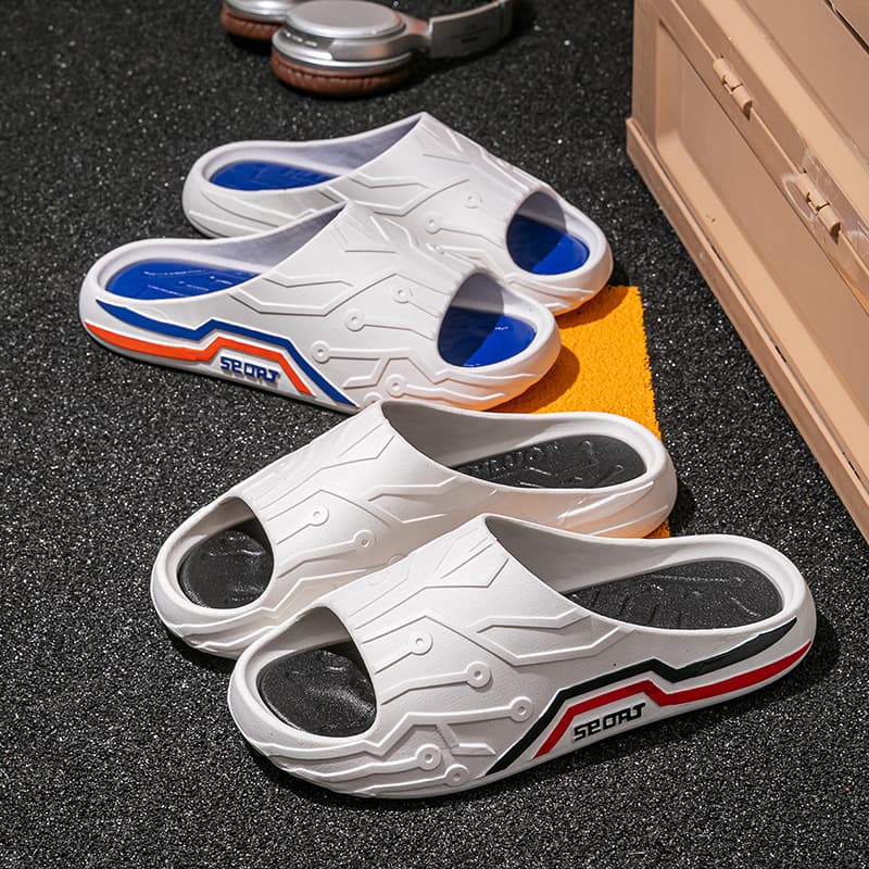 Thick Sole Men's Slippers Cloud-Like Feel Summer New Outdoor Sports Casual Home Indoor Anti-Slip Men's One-Strap Sandals