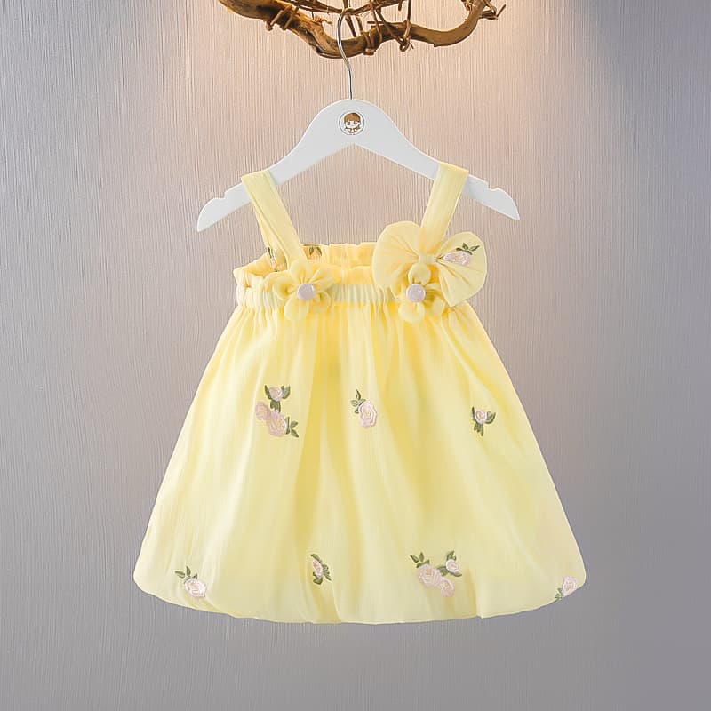 Baby Girl Suspender Dress Summer 1-2-3 Years Old New Summer Infant Strappy Tulle Skirt Little Girl Princess Dress
