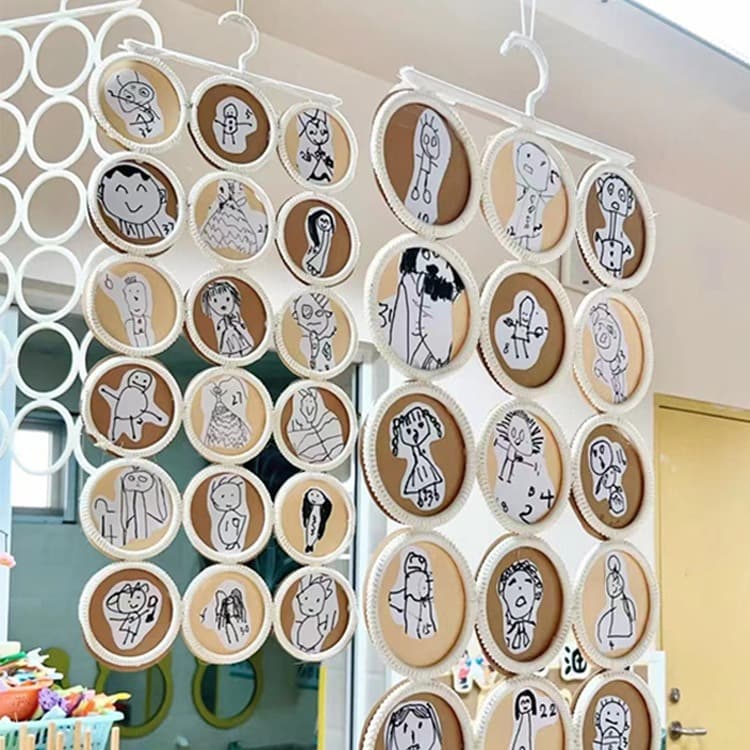 Kindergarten Art Area Display Rack DIY Works Exhibition Corner Zone Arrangement Materials